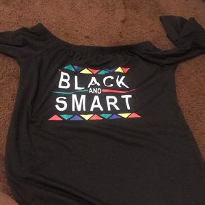 A black & smart off the shoulder dress